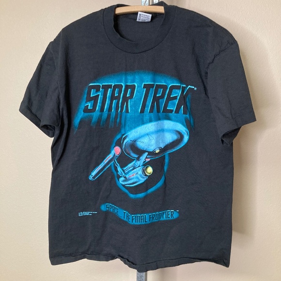 Vintage 1992 STAR TREK Space.. The Final Frontier SINGLE STITCH T-shirt XL USA - Picture 1 of 6